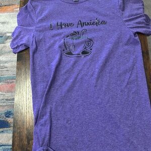 Small purple handcrafted vinyl shirt